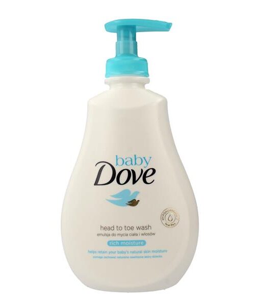 Dove Baby Emulsja nawilżająca do mycia ciała i włosów dla dzieci 400ml-1