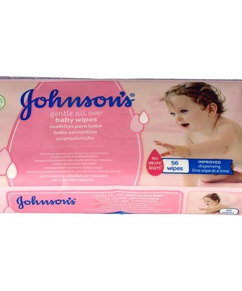 Johnson's Baby Gentle All Over Chusteczki nawilżane dla dzieci 1op.-56szt-1