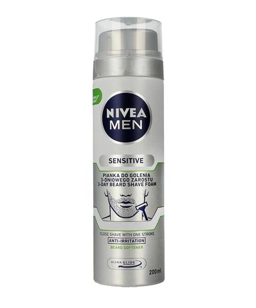 NIVEA MEN Sensitive Pianka do golenia 3-dniowego zarostu 200ml-1