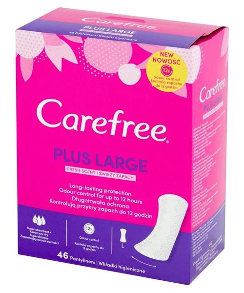 Carefree Plus Large Wkładki higieniczne Fresh Scent - świeży zapach 1op.-46szt-1