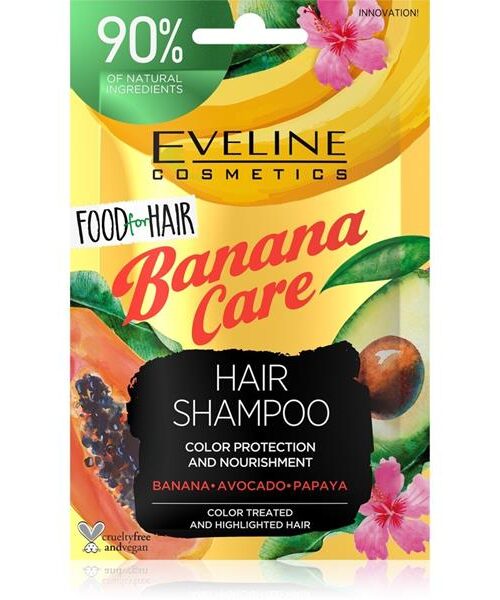 Eveline Food for Hair Banana Care Szampon do włosów farbowanych - ochrona koloru i odżywienie 20ml-1