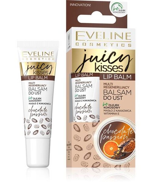 Eveline Juicy Kisses Balsam do ust multi regenerujący Chocolate Passion 12ml-1