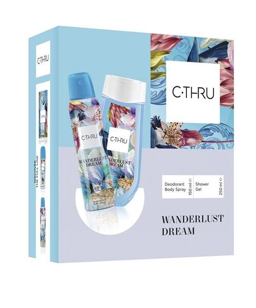 C-THRU Zestaw prezentowy Wanderlust Dream (Dezodorant spray 150ml+żel pod prysznic 250ml)-1