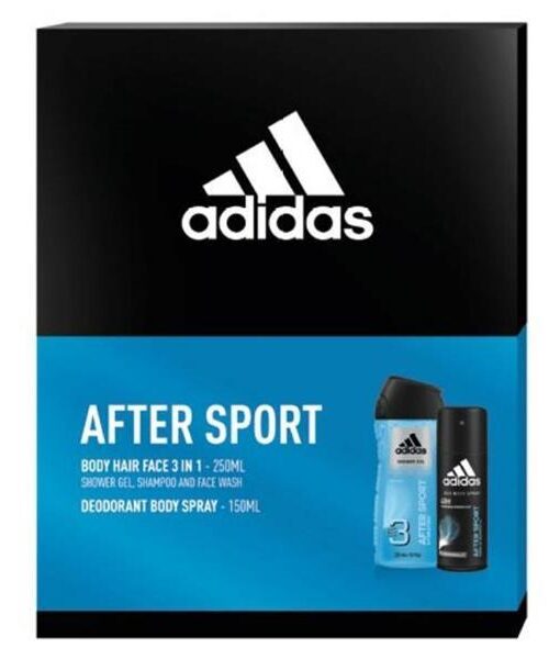 Adidas Zestaw prezentowy After Sport (deo spray 150ml+żel pod prysz.3in1 250ml)-1