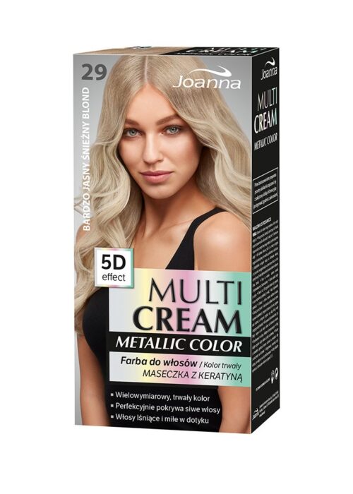 Multi Cream Metallic Color farba do włosów 29 Bardzo Jasny Śnieżny Blond-1