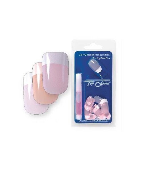 Top Choice Pielęgnacja i zdobienie paznokci Sztuczne paznokcie French Manicure mleczny róż 7866MR-1
