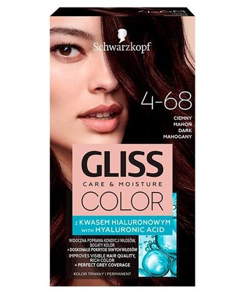 Gliss Color krem koloryzujący do włosów 4-68 Ciemny Mahoń-1