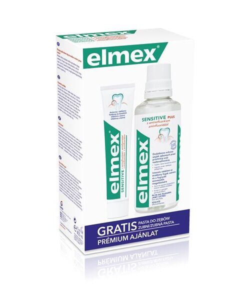 Elmex Zestaw w kasecie Sensitive (płyn do płukania ust 400ml + pasta do zębów 75ml)-1