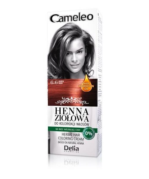Delia Cosmetics Cameleo Henna Ziołowa nr 6.6 rubin 75g-1