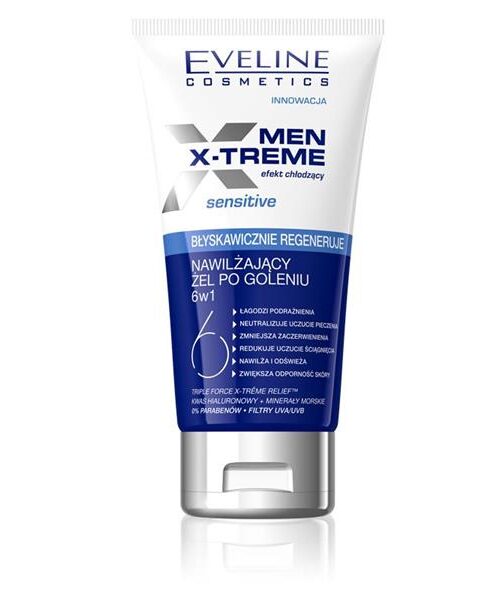 Men X-Treme Sensitive 6w1 nawilżający żel po goleniu 150ml-1