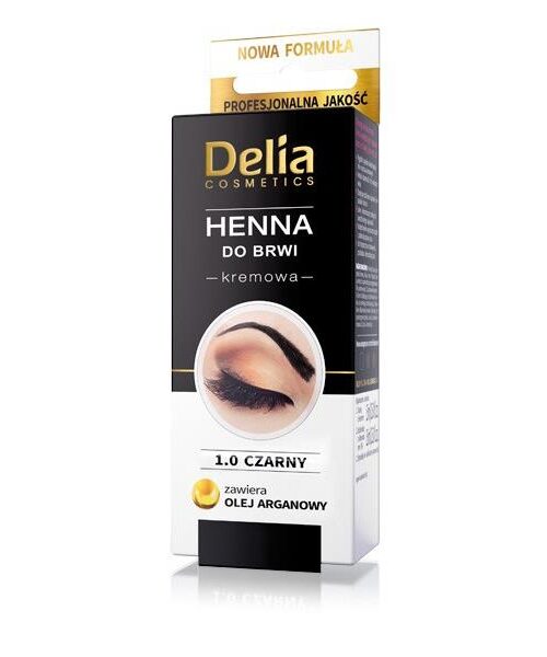 Delia Cosmetics Henna do brwi kremowa nr 1.0 Czarna 1op.-1