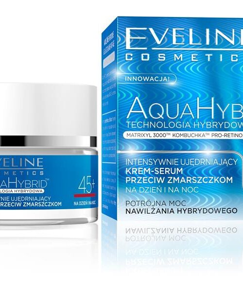 Eveline Aqua Hybrid Krem-serum 45+ na dzień i noc przeciwzmarszczkowy 50ml-1
