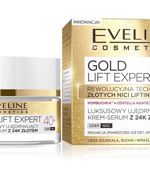 Eveline Gold Lift Expert 40+ Krem-serum ujędrniający na dzień i noc 50ml-1