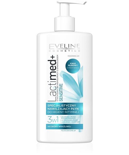 Eveline Lactimed+ Płyn do higieny intymnej nawilżający 3w1 Sensitive 250ml-1