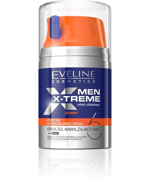 Eveline Men X-Treme Krem-żel nawilżający 6w1 przeciwko oznakom zmęczenia 50ml-1