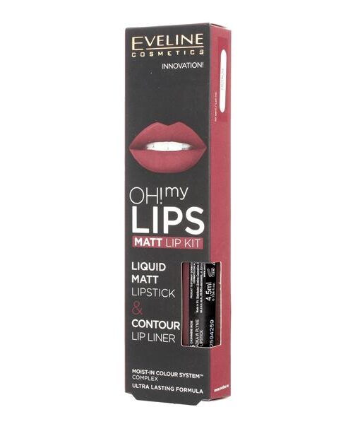 Eveline OH! My Lips Zestaw do makijażu ust (Pomadka +konturówka) nr 06 Cashmere Rose 1op.-1