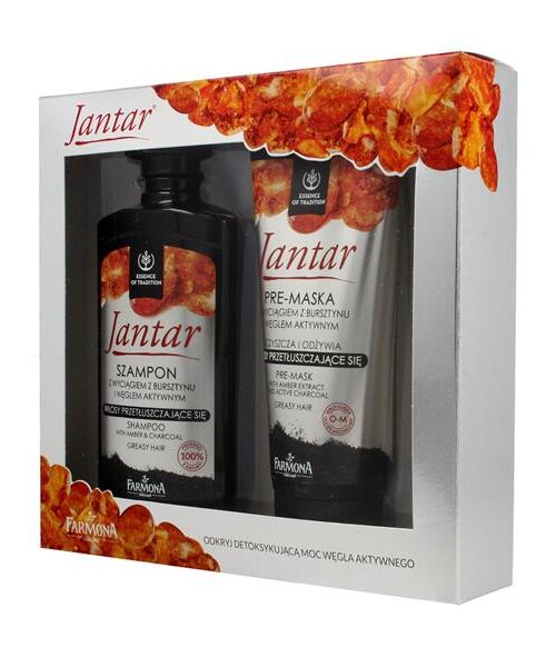 Farmona Zestaw prezentowy Jantar (szampon do włosów 330ml+Pre-maska do włosów 200g)-1
