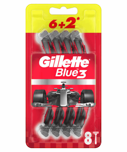 GILLETTE BLUE3 MASZYNKA RED BLISTER 6+2