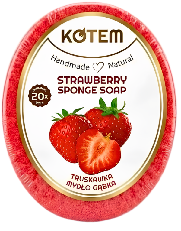 KOTEM TRUSKAWKA MYDŁO W GĄBCE 125G