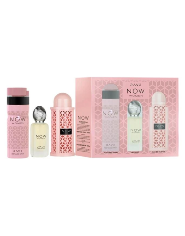 ZESTAW LATTAFA RAVE NOW WOMEN EDP 100ML+DEODORANT 200ML+HAIRMIST 50ML
