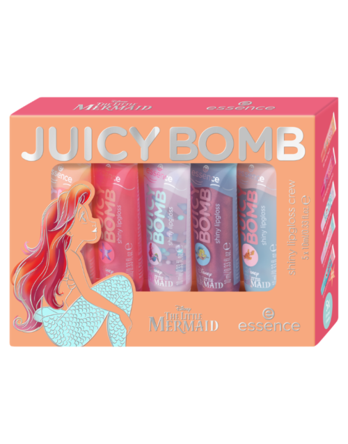 ESSENCE DISNEY THE LITTLE MERMAID JUICY BOMB SET ZESTAW BŁYSZCZYKÓW 5SZT