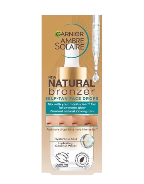 GARNIER AMBRE SOLAIRE NATURAL BRONZE KROPLE SAMOOPALAJĄCE DO TWARZY 30ML