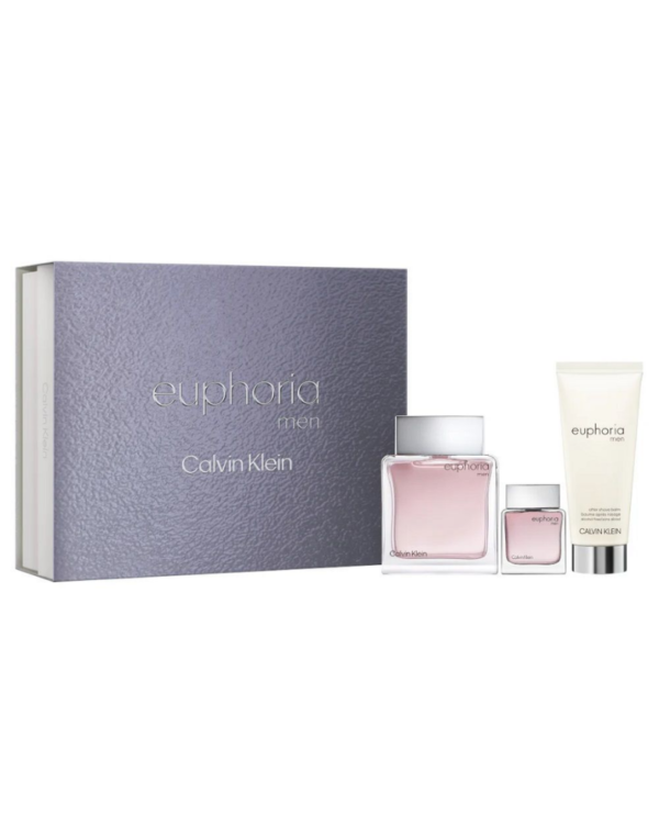 CALVIN KLEIN ZESTAW EUPHORIA MEN EDT 100ML + EDT 15ML + AFTER SHAVE BALM 100ML
