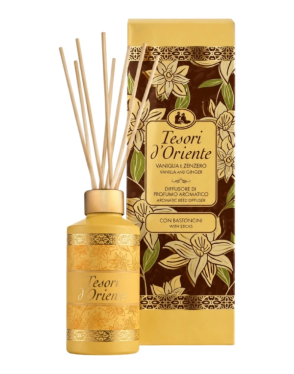 TESORI D'ORIENTE DYFUZOR Z PATYCZKAMI VANILIA E ZENZERO 200ml