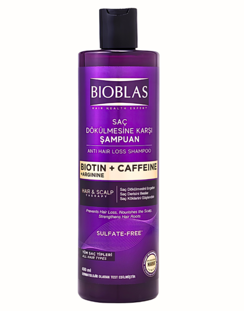 BIOBLAS SZAMPON BIOTYNA KOFEINA PRZECIW WYPADANIU WŁOSÓW 400ML