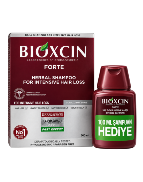 BIOXCIN FORTE SZAMPON PRZECIW SILNEMU WYPADANIU WŁOSÓW 300+100ML