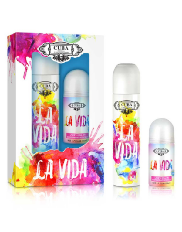 ZESTAW CUBA ORIGINAL LA VIDA FOR WOMAN EDP 100ml + DEO ROLL-ON 50ml